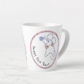 金ゴールドフレーム，新年，クリスマス カフェラテマグ (右アングル)