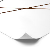 金ゴールドフレームeucalyptusウェディングカードとギフトサイン ポスター (角)