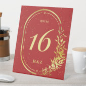 金ゴールドフレー結婚ムレッドのテーブル番号 台座サイン (インサイチュ)