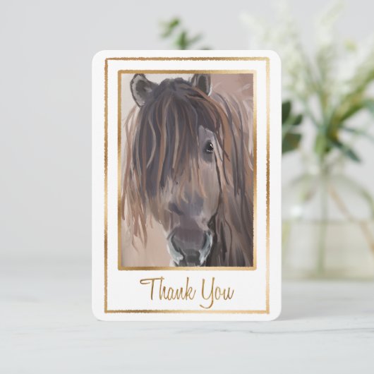 金ゴールドフレー絵画ム馬のサンキューカード サンキューカード (スタンド正面)