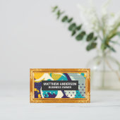 金ゴールドフレ縁どーム | アーモダント 名刺 (スタンド正面)