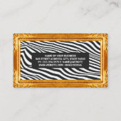 金ゴールドフレ縁どーム |パターストライプン 名刺 (裏面)