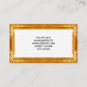 金ゴールドフレ縁どーム |ボーホドットパターン 名刺 (裏面)