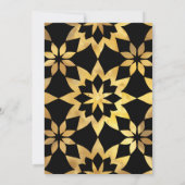 金ゴールドフレ華美ームイスラム教徒の結婚枠 招待状 (裏面)