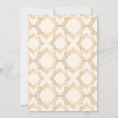 金ゴールドフレ華美ームイスラム結婚教徒 招待状 (裏面)