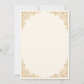 金ゴールドフレ華美ームヌエストラスペインのボダ結婚ズ 招待状 (裏面)