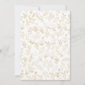 金ゴールドフレ葉ームパターン式イスラム式 招待状 (裏面)