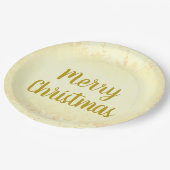 金ゴールドフロストメリークリスマス ペーパープレート (アングル)
