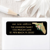 金ゴールドフロリダマップフローラ移動差出人住所 ラベル (インサイチュ)