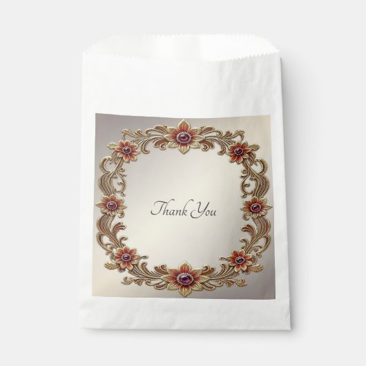 金ゴールドフローラとレッドストーンズの好意バッグ フェイバーバッグ (正面)