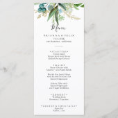 金ゴールドフローラと熱帯の緑の夕食 メニュー (正面)