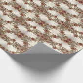 金ゴールドフローラと赤石包紙 ラッピングペーパー (角)