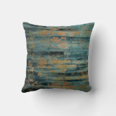 金ゴールドフローラと青素朴木材デクページ クッション (裏面)