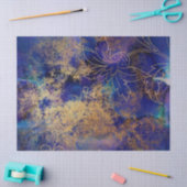 金ゴールドフローラのアウトライン（紫の切り離し） 薄葉紙 (クラフト)