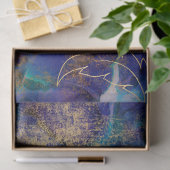 金ゴールドフローラのアウトライン（紫の切り離し） 薄葉紙 (ギフト)