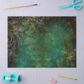 金ゴールドフローラのアウトライン(緑の切り離し) 薄葉紙 (クラフト)