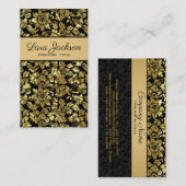 金ゴールドフローラのカード 名刺 (正面/裏面)