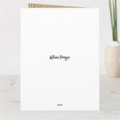 金ゴールドフローラアフリカ系アメリカンアンティ誕生日 カード (裏面)