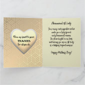 金ゴールドフローラアフリカ系アメリカ人1stレディーマザーズデイ カード (内部)