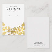 金ゴールドフローライヤリングディスプレイカード 名刺 (正面/裏面)