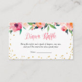 金ゴールドフローラエイプリルシャワーおむつラッフル エンクロージャーカード (正面)