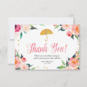 金ゴールドフローラエイプリルシャワーサンキューカード サンキューカード (正面)