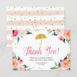 金ゴールドフローラエイプリルシャワーサンキューカード サンキューカード