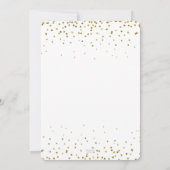 金ゴールドフローラエレガントスイートベビーガールシャワー 招待状 (裏面)