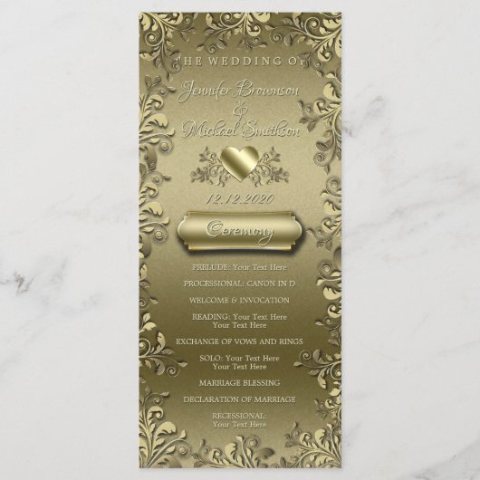 金ゴールドフローラエレガントバロックヴィンテージ プログラム (正面)