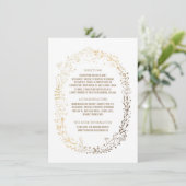 金ゴールドフローラエレガントリース結婚ブーケ詳細 エンクロージャーカード (スタンド正面)