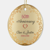 金ゴールドフローラオーナメント セラミックオーナメント (左)