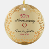 金ゴールドフローラオーナメント セラミックオーナメント (裏面)