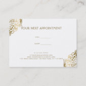 金ゴールドフローラオーナメント 名刺 (裏面)