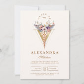 金ゴールドフローラカドゥセウス医学獣医科卒業 招待状 (正面)