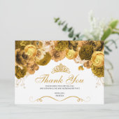 金ゴールドフローラキンセアニェラありがとう サンキューカード (スタンド正面)
