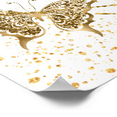 金ゴールドフローラキンセアニェラウェルカムサイン ポスター (角)