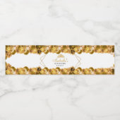 金ゴールドフローラキンセアニェラウォーターボトルラベル ペットボトルラベル (シングルラベル)