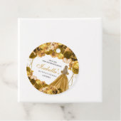 金ゴールドフローラキンセアニェラサークルメッセージカード フェイバータグ (インサイチュ)