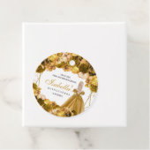 金ゴールドフローラキンセアニェラサークルメッセージカード フェイバータグ (インサイチュ)