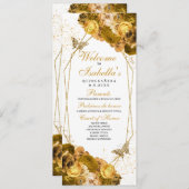 金ゴールドフローラキンセアニェラ計画 招待状 (正面/裏面)