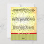 金ゴールドフローラクリスマスツリーと星 シーズンカード (裏面)