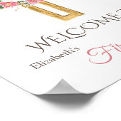 金ゴールドフローラクロストファースト聖餐式 ポスター (角)