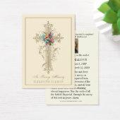 金ゴールドフローラクロス宗教葬儀祈りの言葉カード (デスク)