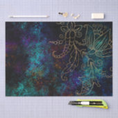 金ゴールドフローラグランジダマスク 薄葉紙 (クラフト)