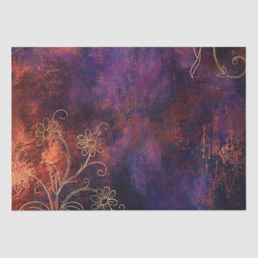 金ゴールドフローラグランジダマスク 薄葉紙 (正面)