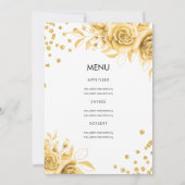 金ゴールドフローラグリッター30th Birthdayメニュー&プログラム 招待状 (裏面)