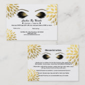 金ゴールドフローラシックまつげフレンドのアフターケアを参照 紹介カード (正面/裏面)