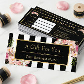 金ゴールドフローラストライプ白黒贈与証