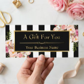 金ゴールドフローラストライプ白黒贈与証