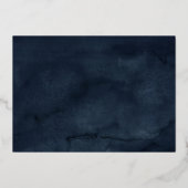 金ゴールドフローラスパークルバタフライネイビーキンセアニェラ 箔招待状 (裏面)